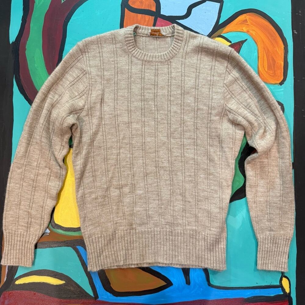 Vintage Jacobsons So. Cal Men's Beige Sweater Old Money Preppy Academia Large